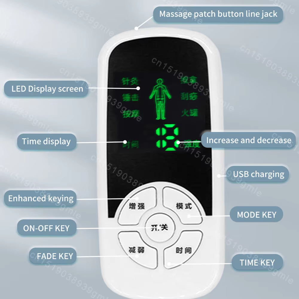 EMS Electric Muscle Therapy Stimulator 6 Modes Tens Unit Machine Meridian Physiotherapy Pulse Abdominal Prostate Body Massager